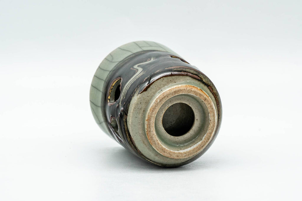 Japanese Teacup - Small Celadon Glazed Obori Soma-yaki Guinomi - 25ml