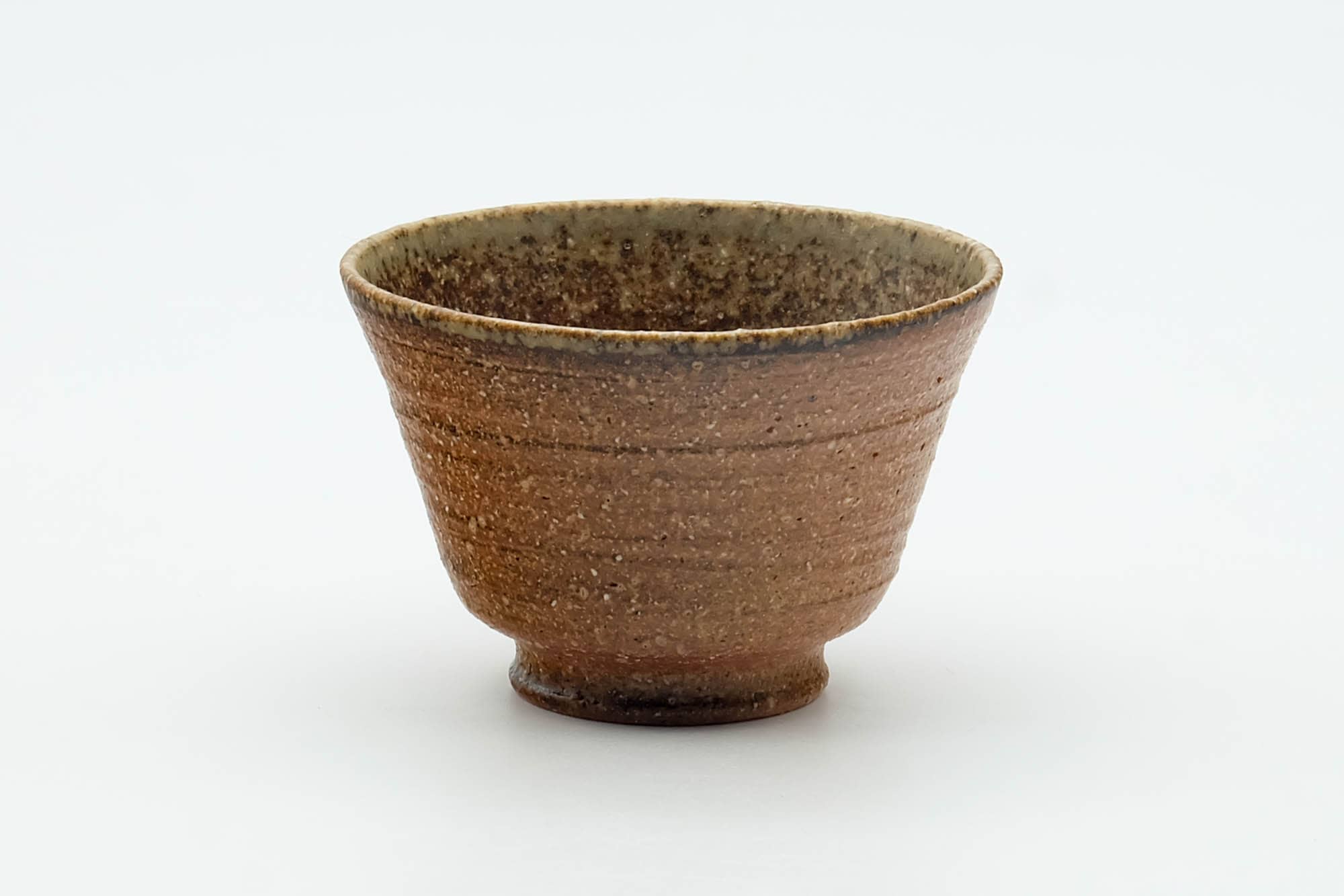 Japanese Teacup - Ash Glazed Shigaraki-yaki Asagao-gata Guinomi - 50ml