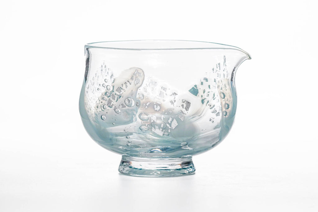 Umi 海 - Blue Glass Spouted Matcha Bowl - 200ml