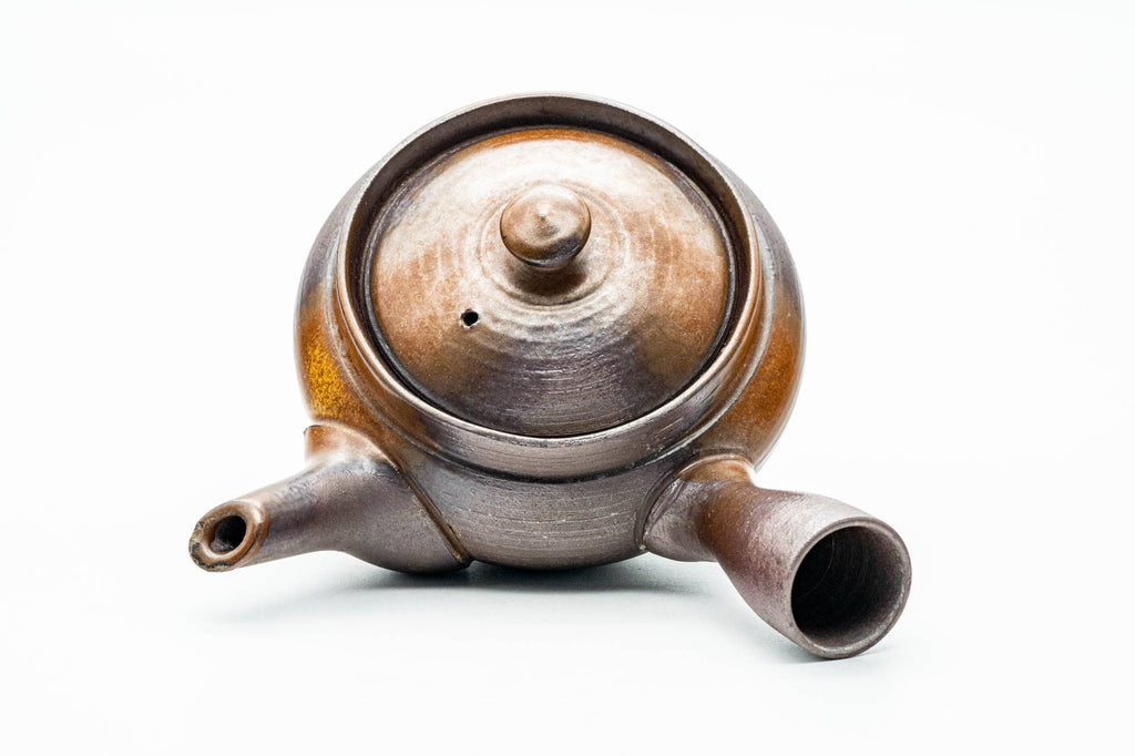 Japanese Kyusu - Ash Glazed Banko-yaki Mesh Teapot - 230ml