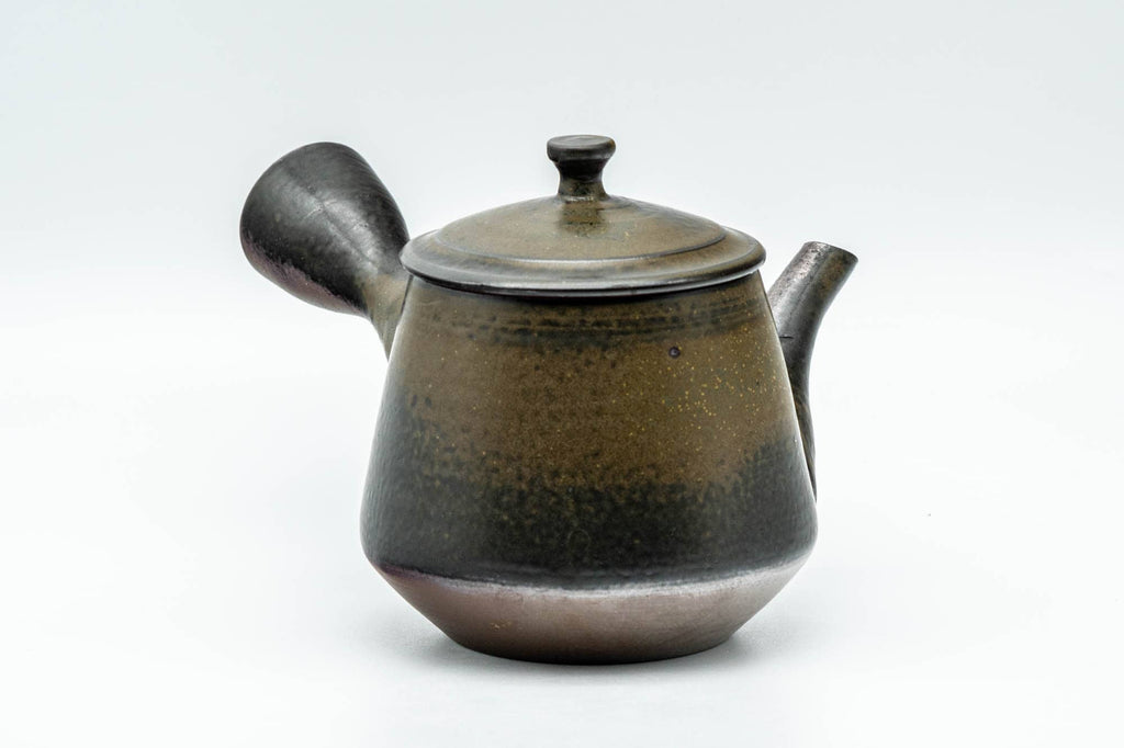 Japanese Kyusu - Fujii Ikkyuu 藤井一休 - Ash Glazed Yohen Banko-yaki Debeso Teapot - 200ml
