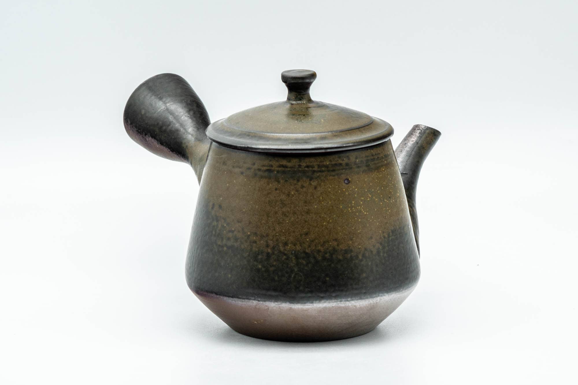 Japanese Kyusu - Fujii Ikkyuu 藤井一休 - Ash Glazed Yohen Banko-yaki Debeso Teapot - 200ml
