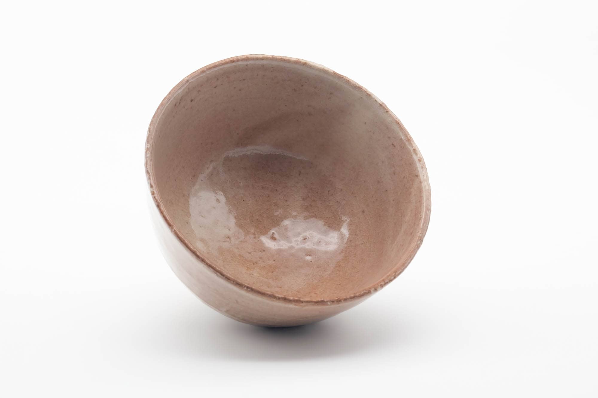 Japanese Matcha Bowl - Beige Milky Drip-Glazed Hagi-yaki Chawan - 350ml