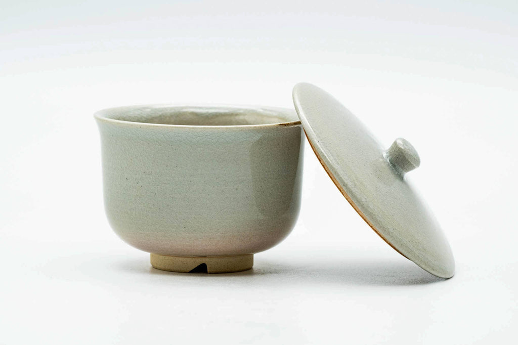 Japanese Teacup - Classic Beige Glazed Hagi-yaki Lidded Yunomi - 110ml
