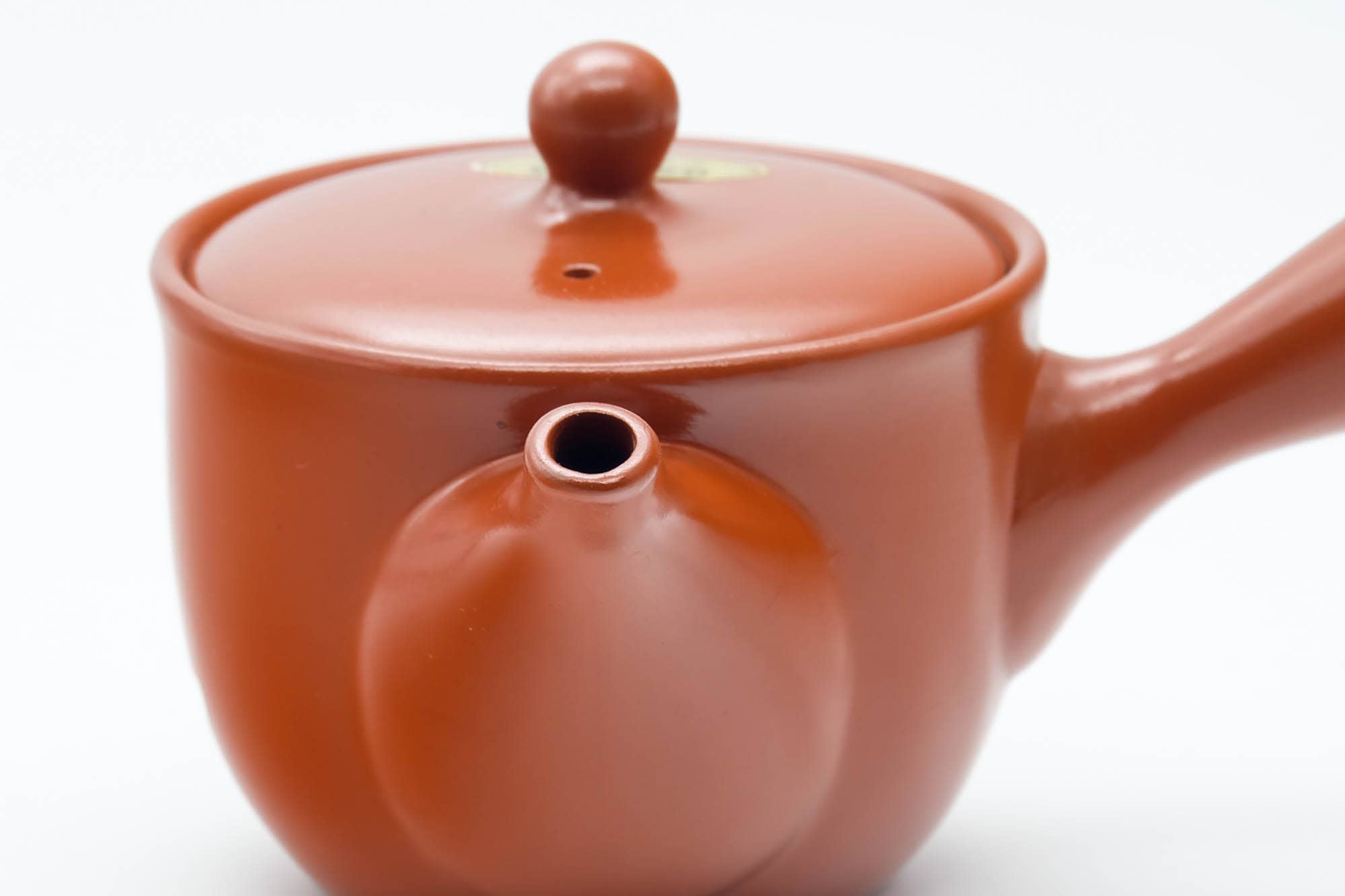 Japanese Kyusu - Painted Plum Blossom Tokoname-yaki Mesh Filter Teapot - 200ml