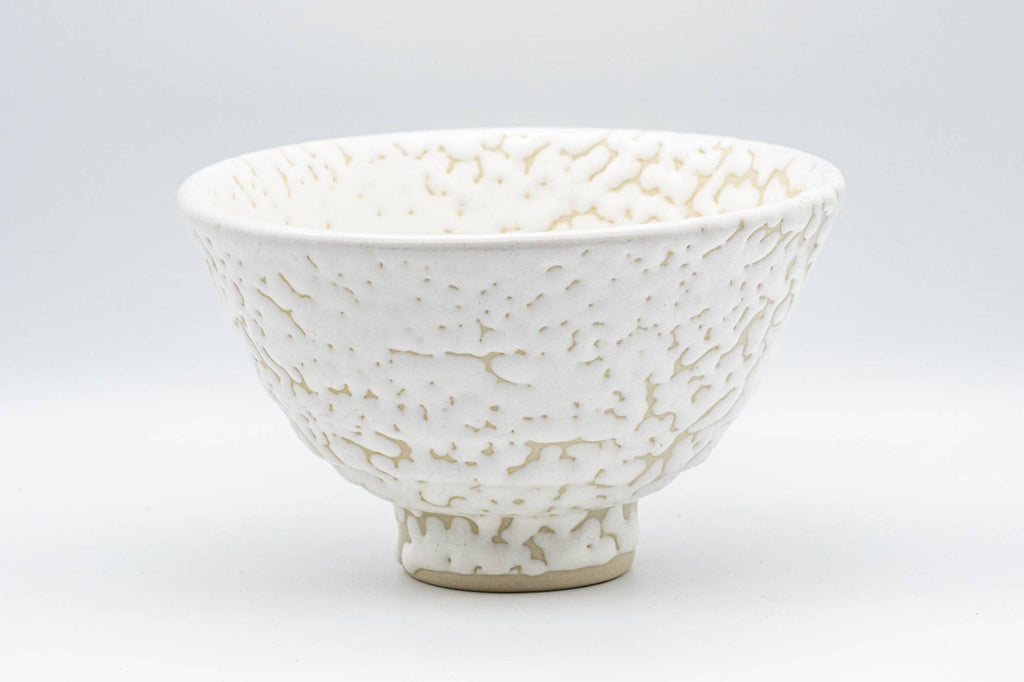 Japanese Matcha Bowl - White Shiro Glazed Kutani-yaki Chawan - 400ml