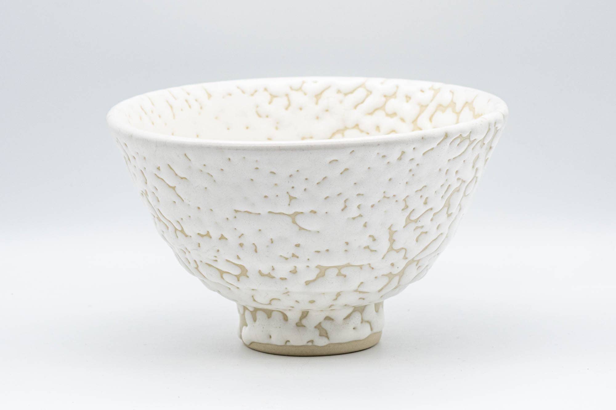 Japanese Matcha Bowl - White Shiro Glazed Kutani-yaki Chawan - 400ml