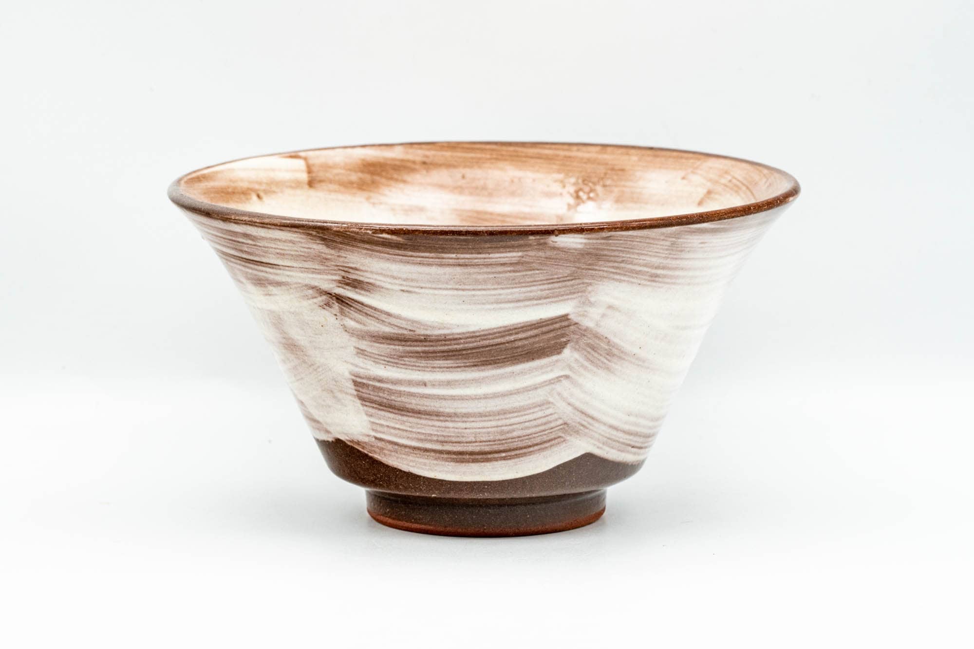Japanese Matcha Bowl - Blue Grass White Hakeme Chawan - 250ml