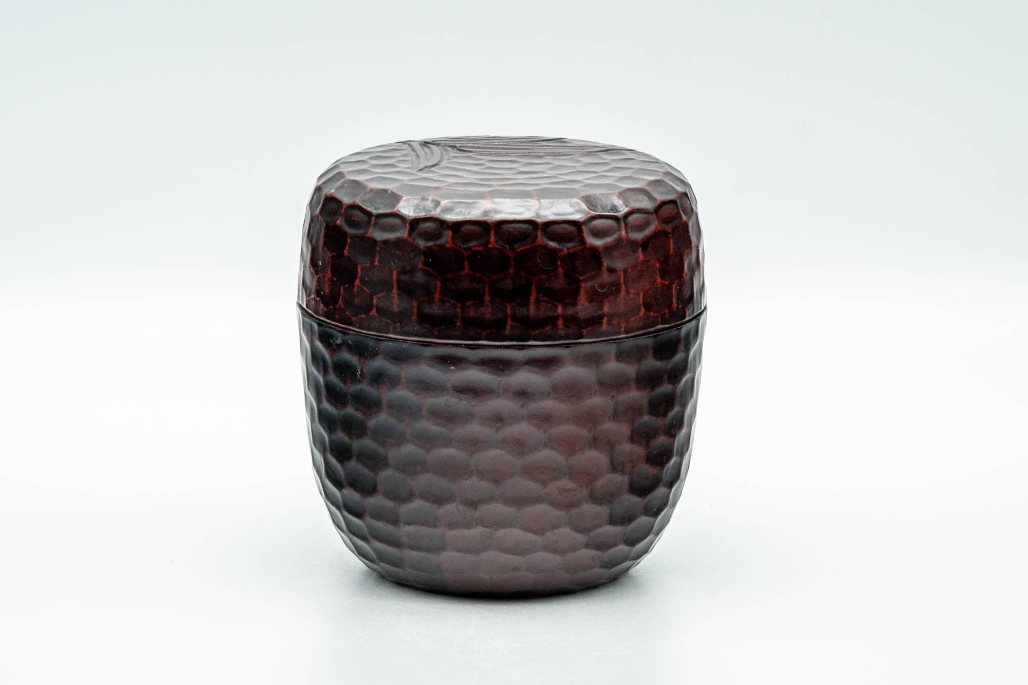 Japanese Chazutsu - Burgundy Long Grass Plastic Tea Canister - 250ml