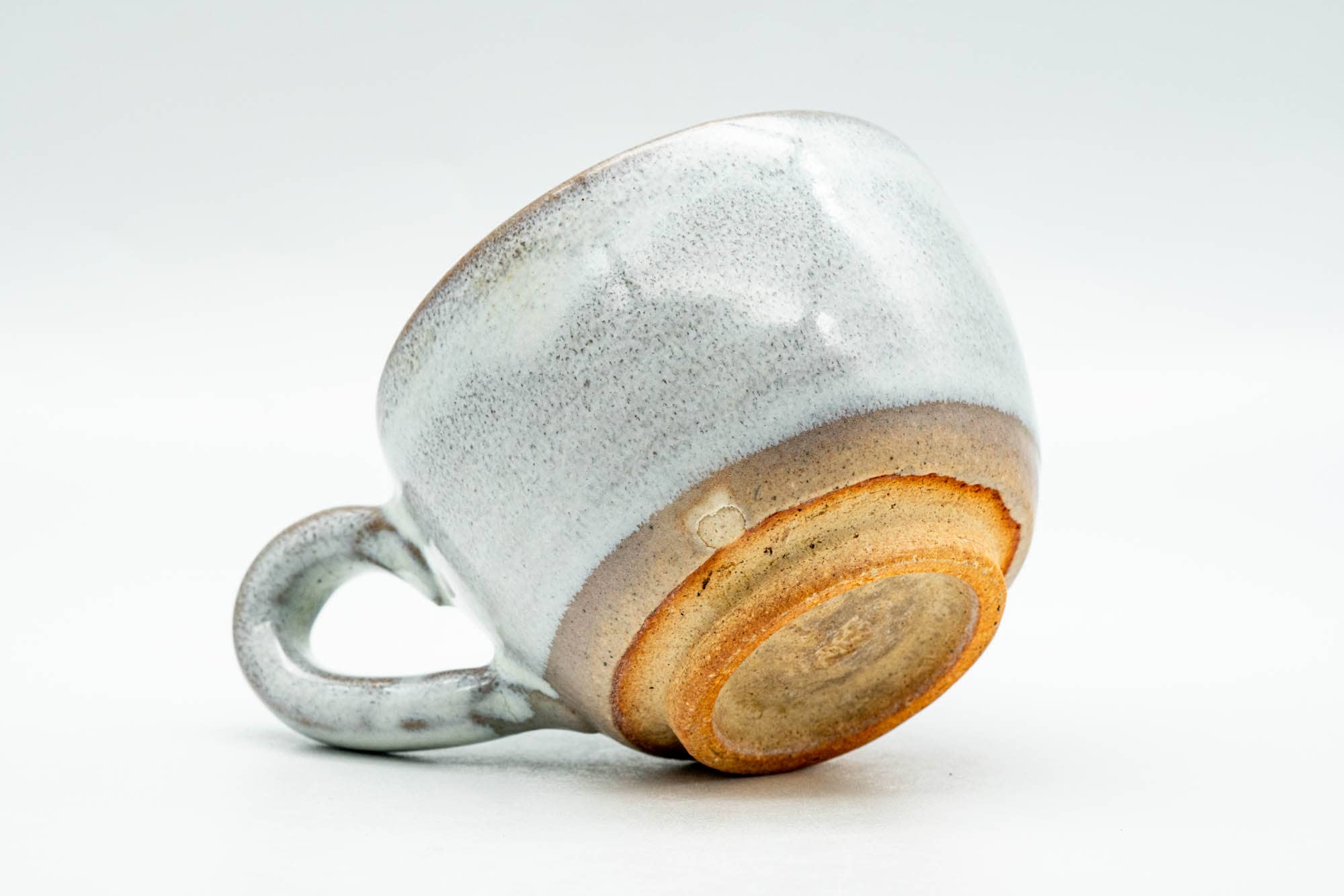 Japanese Teacup - Milky White Glazed Ushirode Yunomi - 130ml