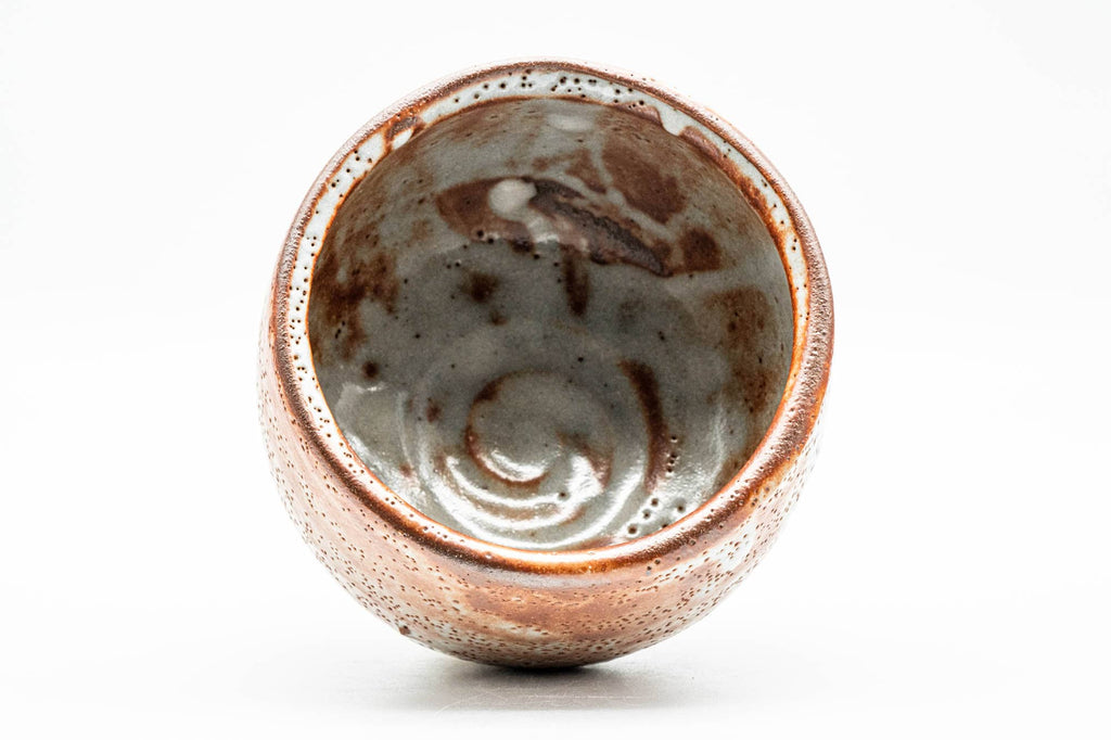 Japanese Matcha Bowl - Orange Shino Drip-Glazed Mino-yaki Chawan - 400ml