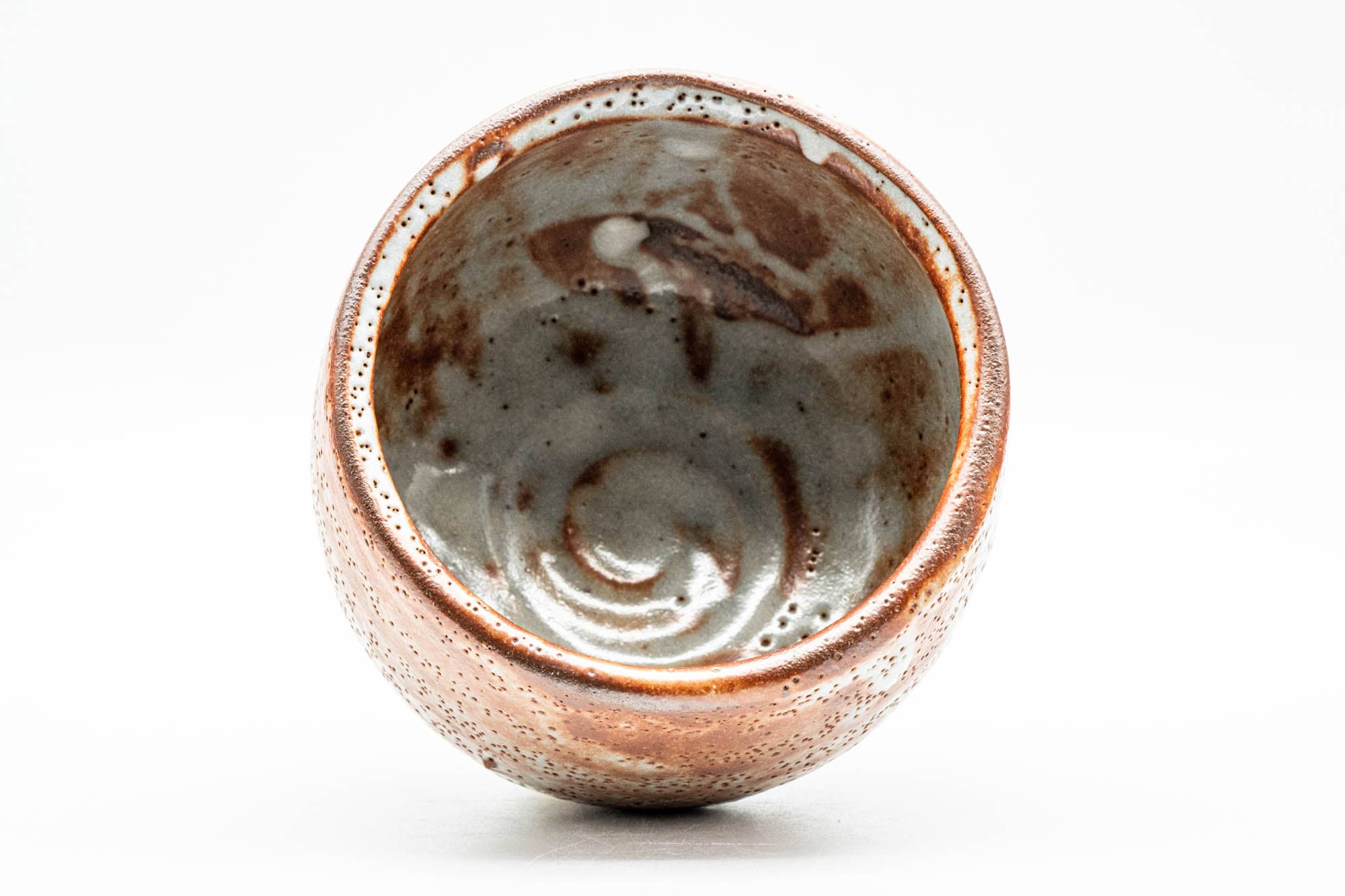 Japanese Matcha Bowl - Orange Shino Drip-Glazed Mino-yaki Chawan - 400ml