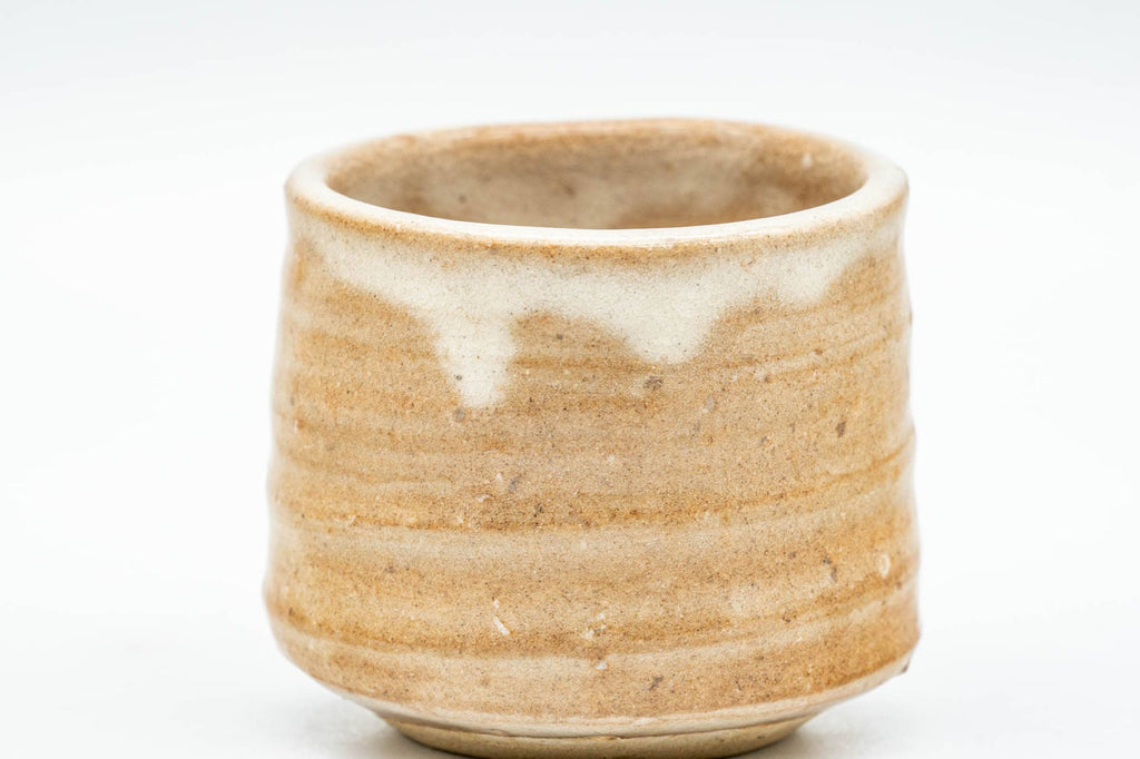 Japanese Teacup - Beige Drip-Glazed Hagi-yaki Yunomi - 70ml