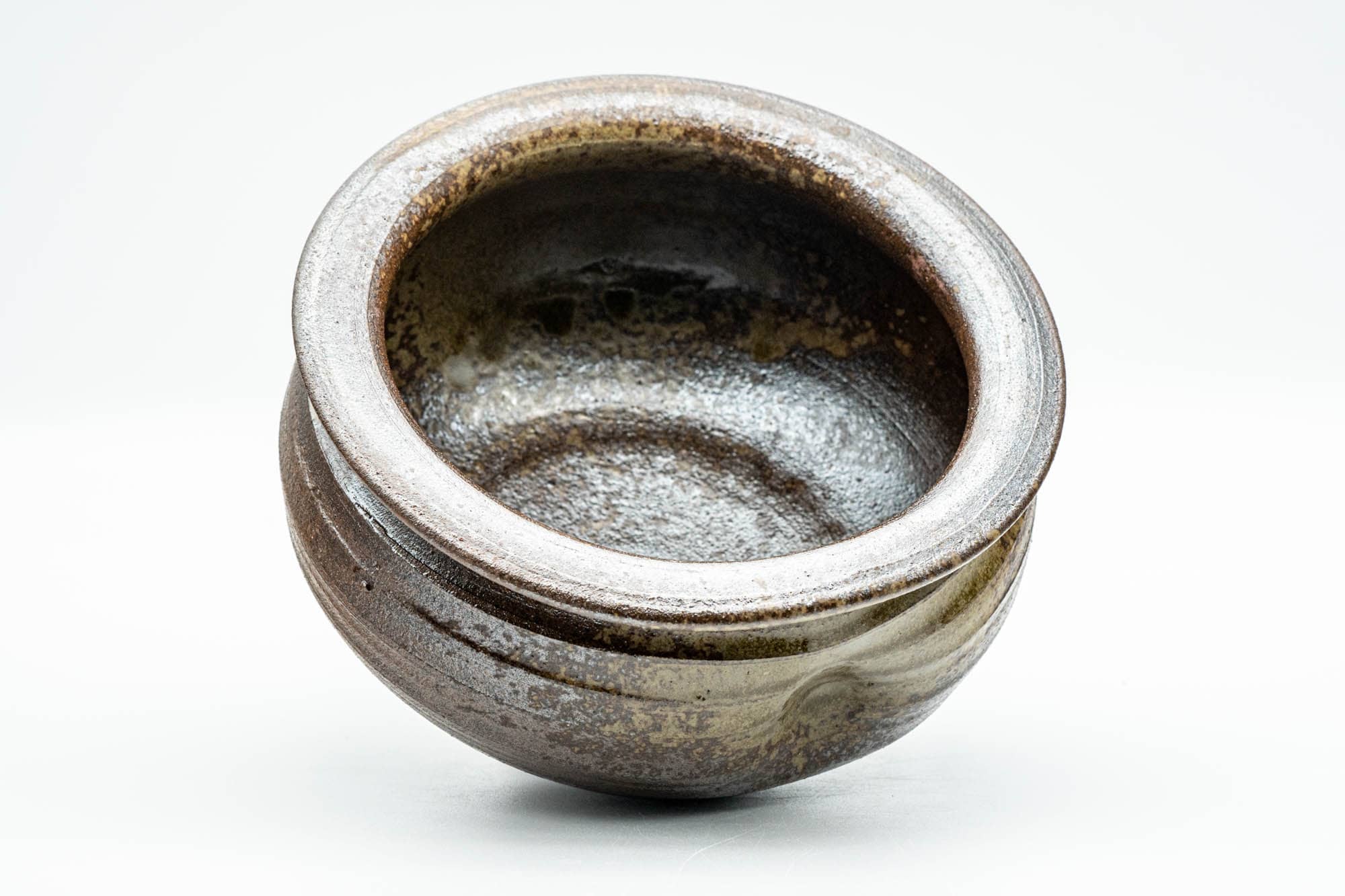 Japanese Kensui - Ash Green Glazed Thumb Indented Shigaraki-yaki Water Bowl - 500ml