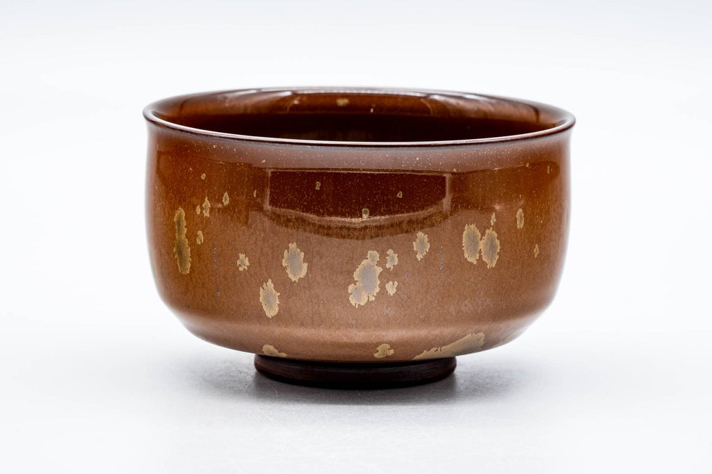 Japanese Matcha Bowl - Katou Fujiyama (加藤藤山) - Izumi Kiln (泉窯) - Amber Crystal Glazed Chawan - 250ml