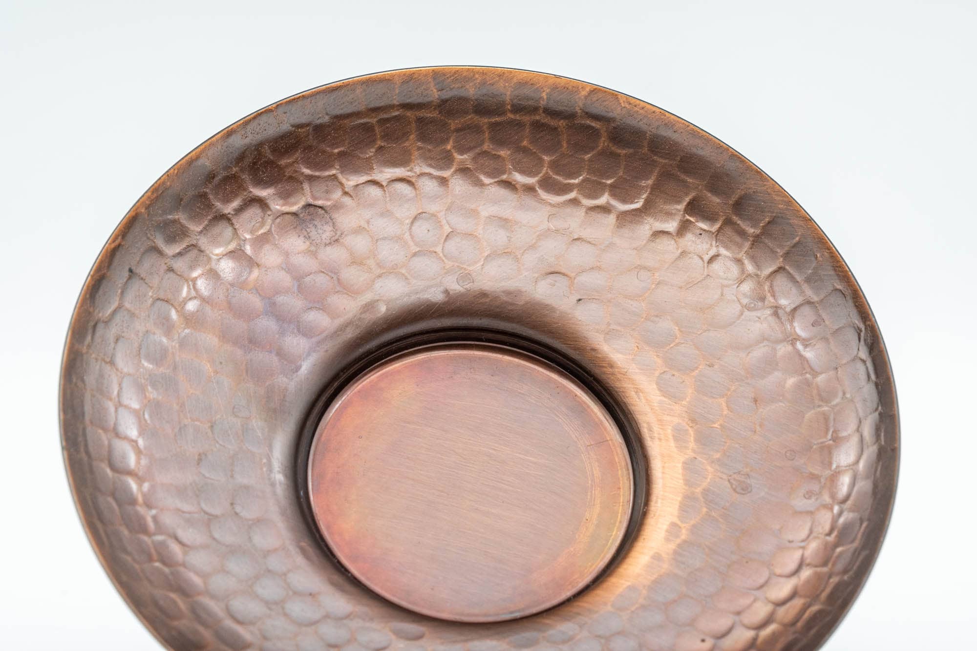 Japanese Chataku - Set of 3 Copper Scaled Tea Saucers