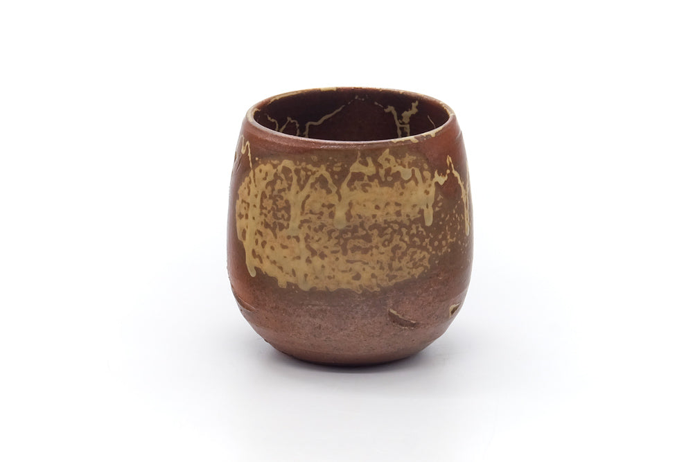 Japanese Teacup - Brown Drip-Glazed Yunomi - 200ml
