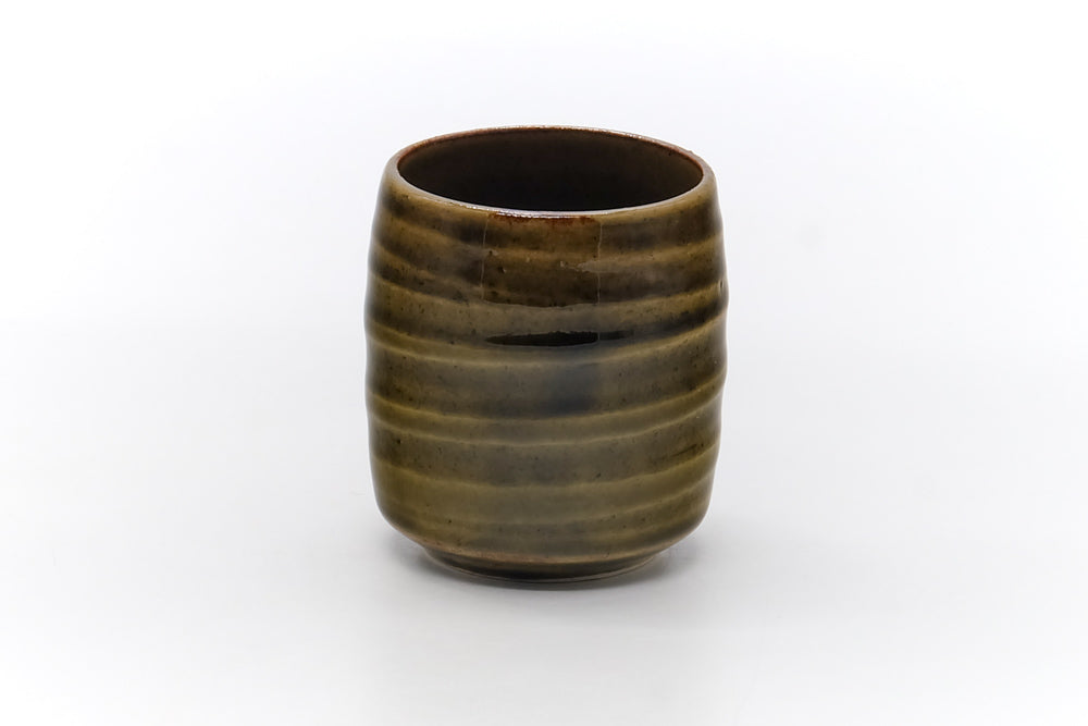 Japanese Teacup - Green Shino Glazed Mino Yunomi - 110ml