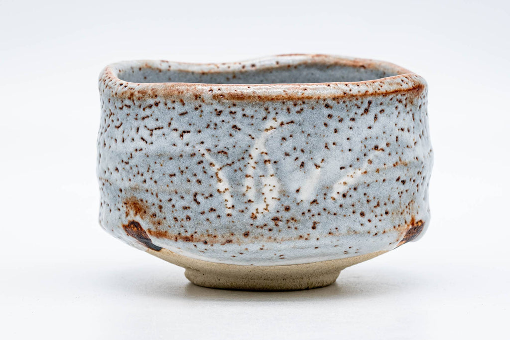 Japanese Matcha Bowl - Blue Shino Glazed Mino-yaki Chawan - 300ml