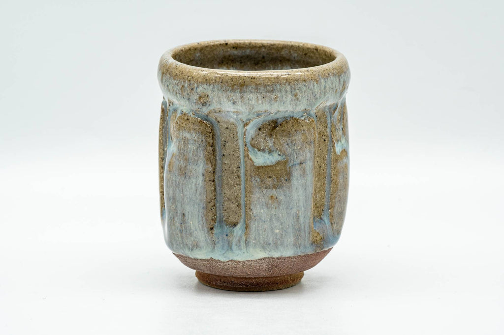 Japanese Teacup - Beige Milky Glazed Groovy Yunomi - 130ml