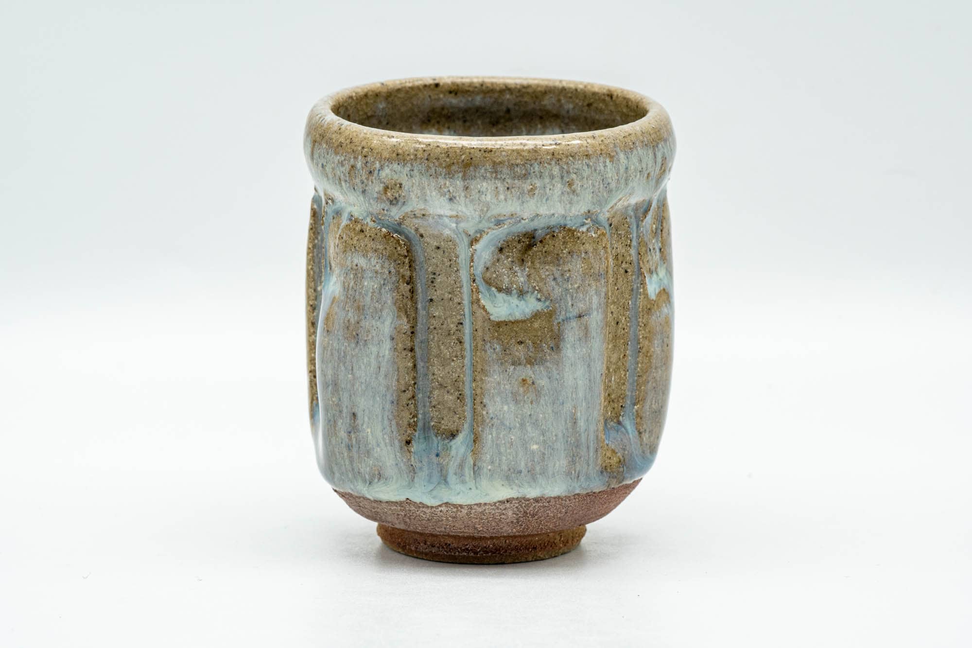 Japanese Teacup - Beige Milky Glazed Groovy Yunomi - 130ml