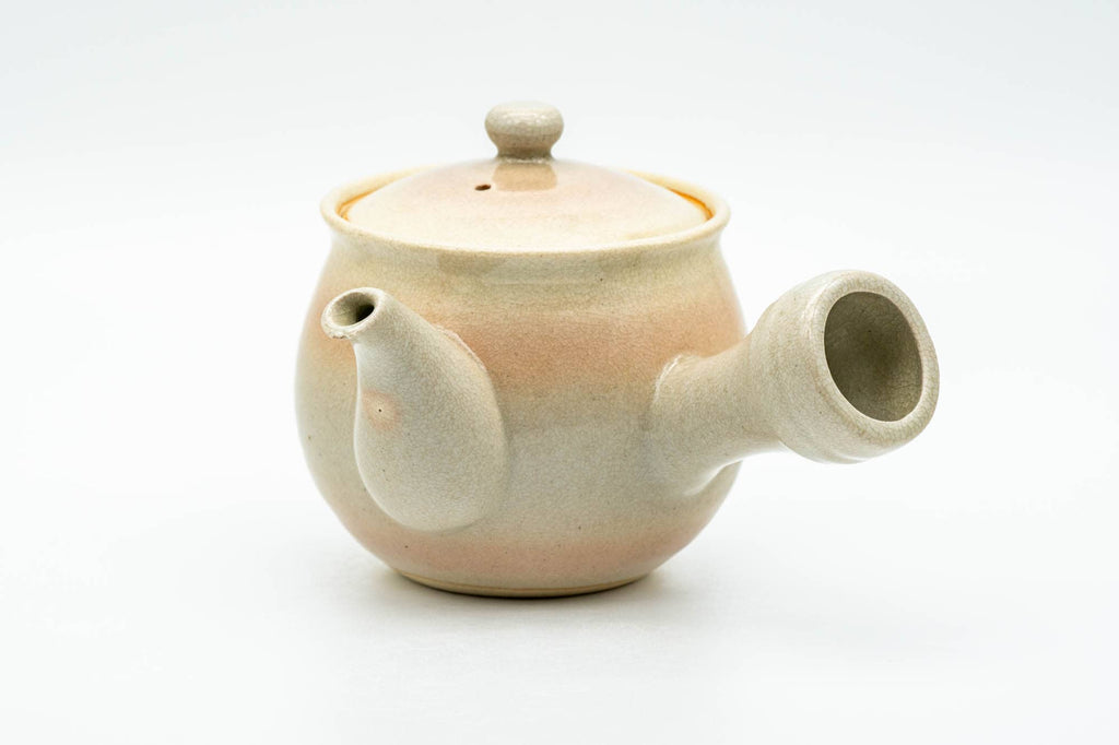 Japanese Kyusu - Beige Pink Glazed Hagi-yaki Do-ake Teapot - 220ml