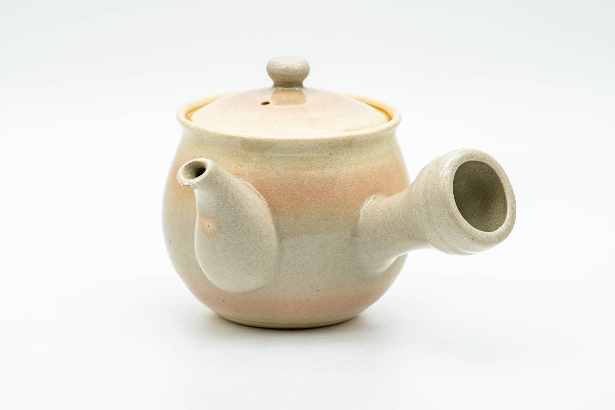 Japanese Kyusu - Beige Pink Glazed Hagi-yaki Do-ake Teapot - 220ml