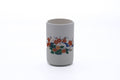 Japanese Teacup - Orange Red Floral Porcelain Kutani-yaki Yunomi - 135ml