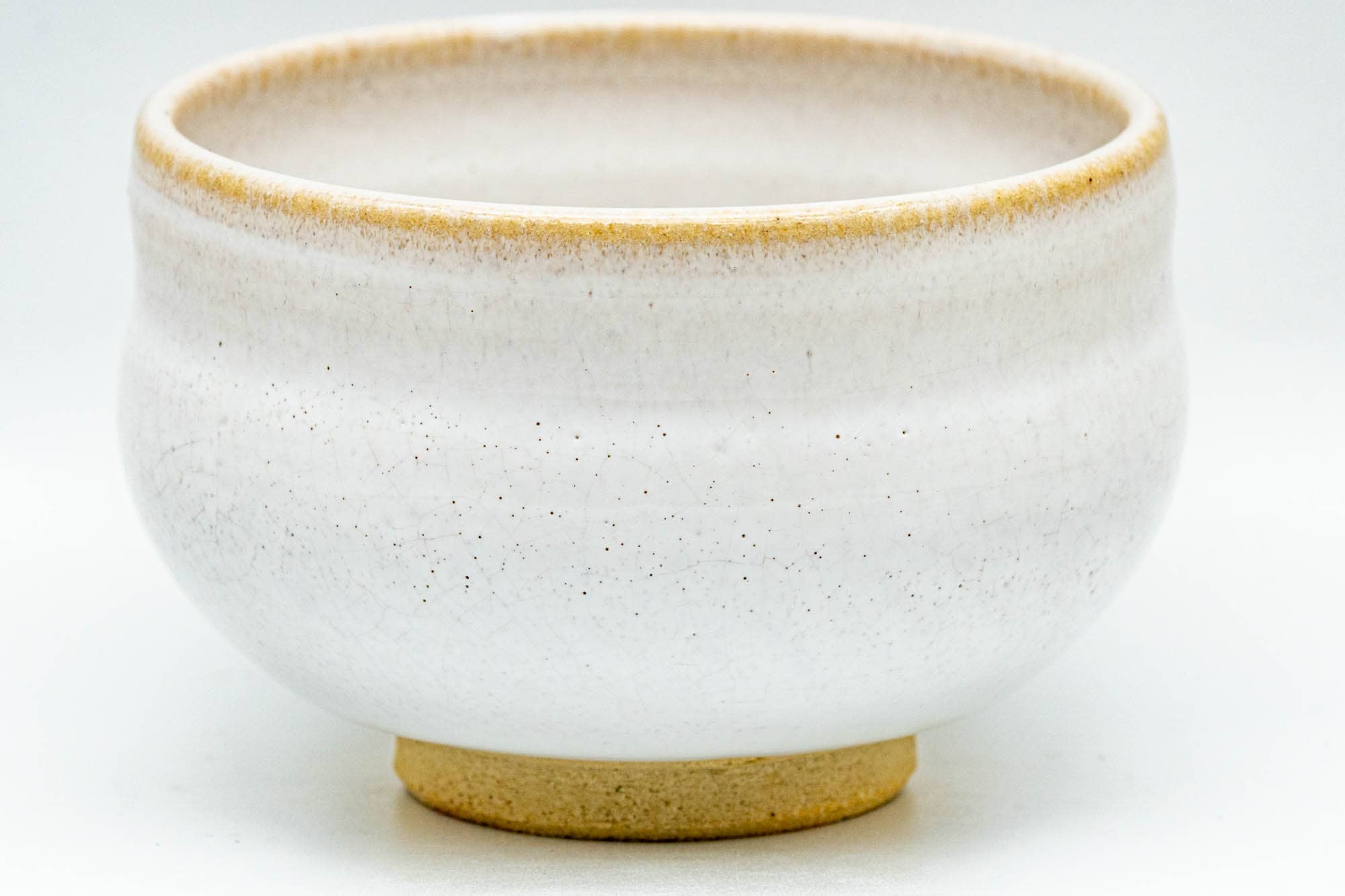 Japanese Teacup - 赤膚山 Akiyama Kiln White Glazed Akahada-yaki Yunomi - 160ml