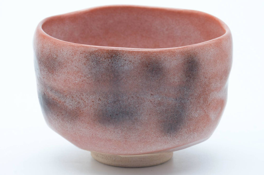 Japanese Matcha Bowl - Red Black Glazed Aka-raku Chawan - 500ml