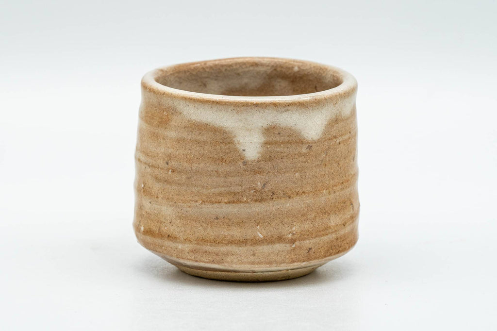 Japanese Teacup - Beige Drip-Glazed Hagi-yaki Yunomi - 70ml