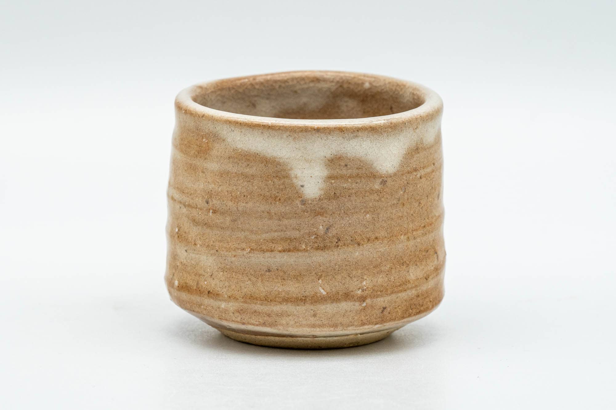 Japanese Teacup - Beige Drip-Glazed Hagi-yaki Yunomi - 70ml