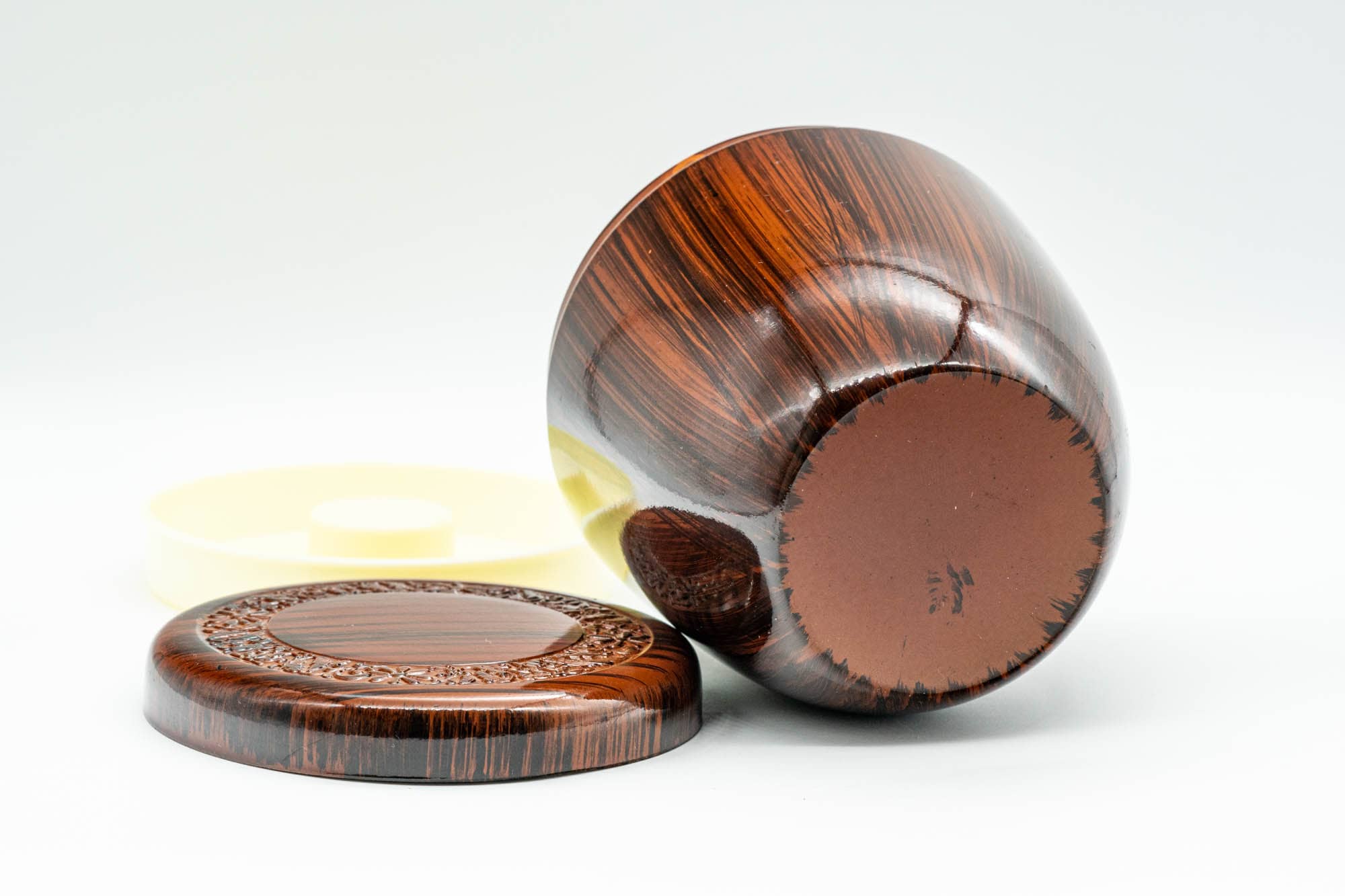 Japanese Chazutsu - Plastic Wood-Patterned Tea Canister - 250ml
