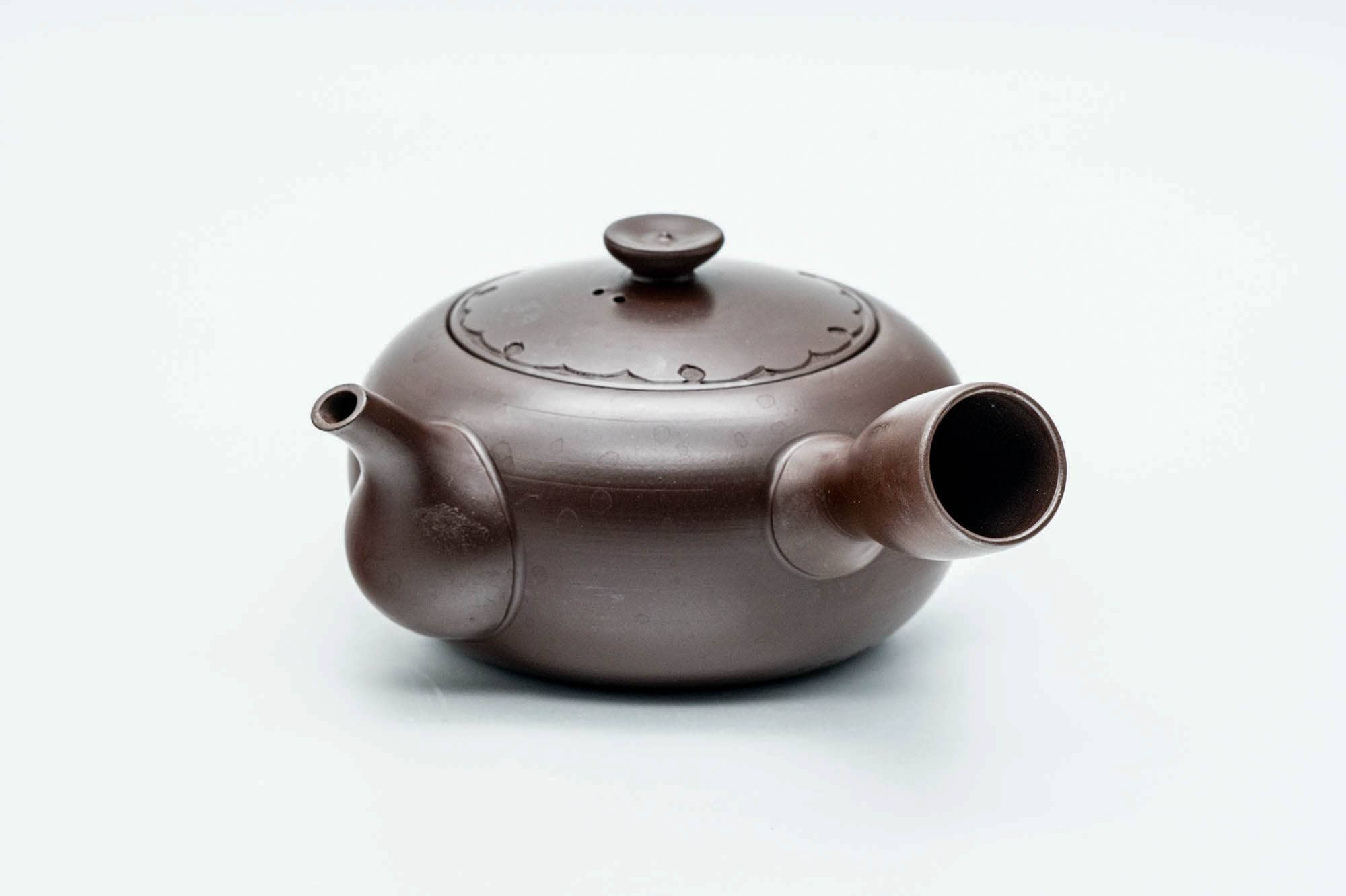 Japanese Kyusu - Engraved Floral Bunny Rabbit Banko-yaki Debeso Teapot - 240ml