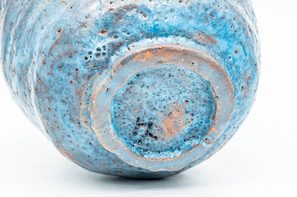 Japanese Teacup - Blue Shino Glazed Wabi-Sabi Yunomi - 150ml