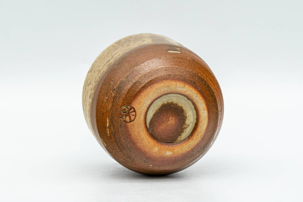 Japanese Teacup - Small Brown Ash-Glazed Guinomi - 50ml