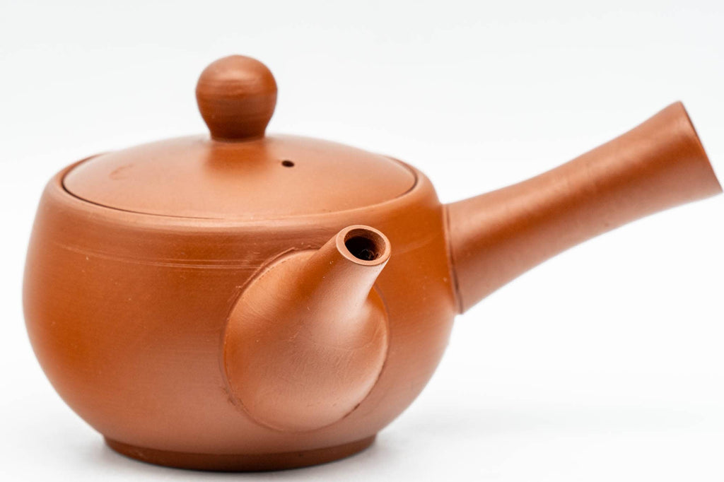 Japanese Kyusu - Tiny Red Shudei Tokoname-yaki Debeso Teapot - 75ml