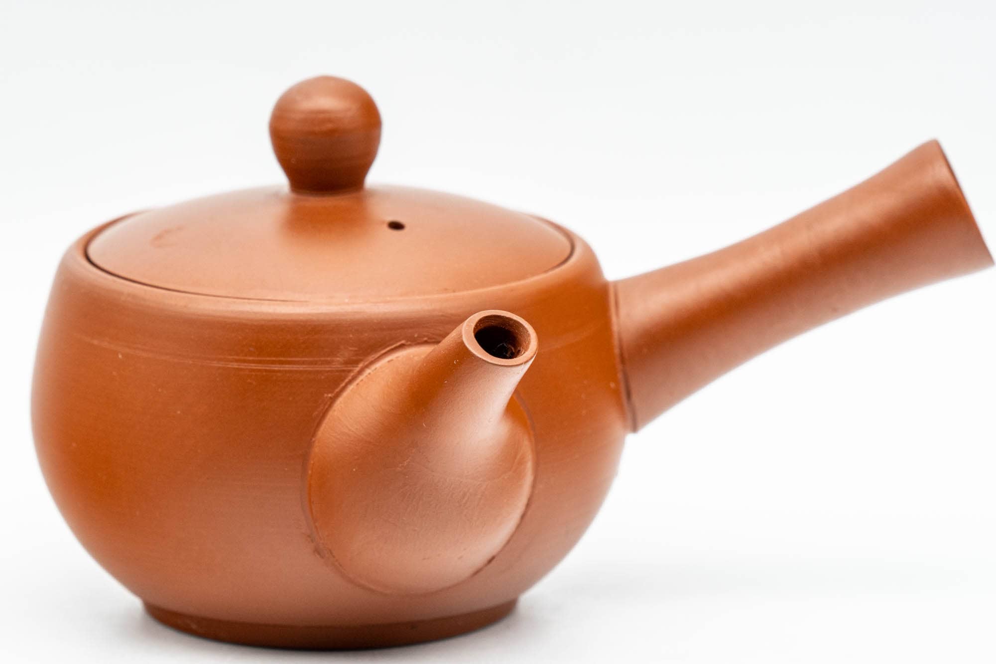 Japanese Kyusu - Tiny Red Shudei Tokoname-yaki Debeso Teapot - 75ml