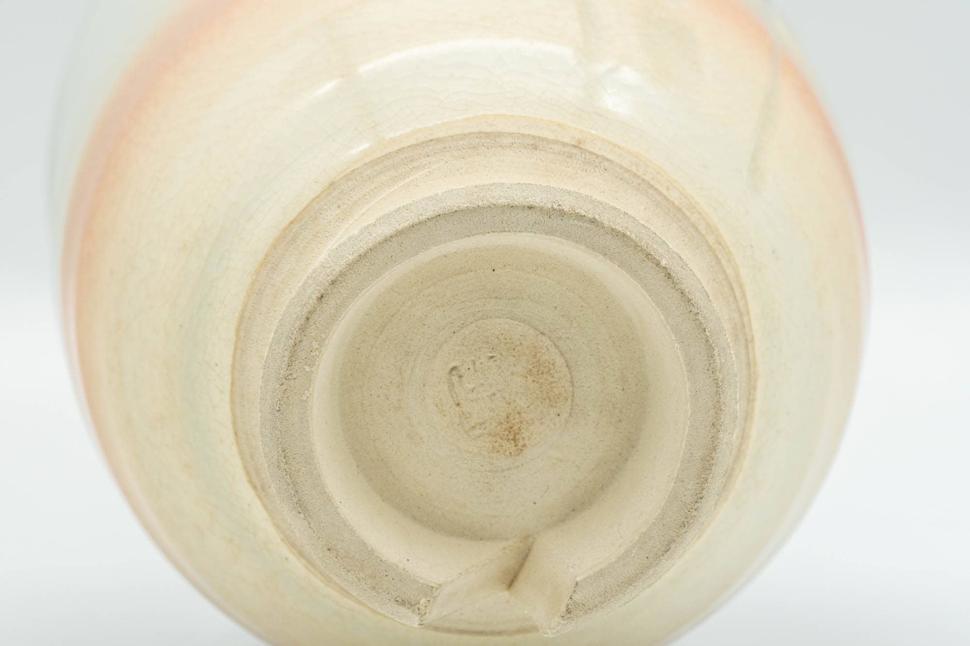 Japanese Teacup - Bamboo Engraved Peach Hagi-yaki Yunomi - 150ml