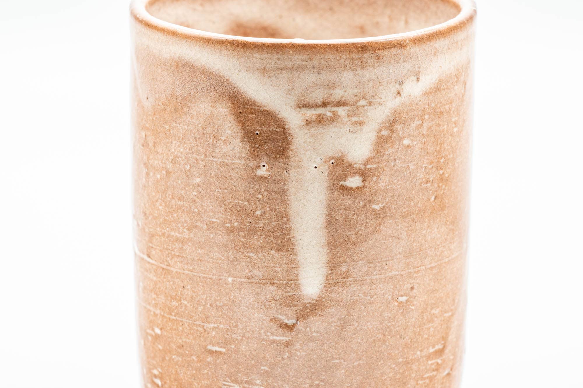 Japanese Teacup - Milky Beige White Drip-Glazed Hagi-yaki Yunomi - 220ml