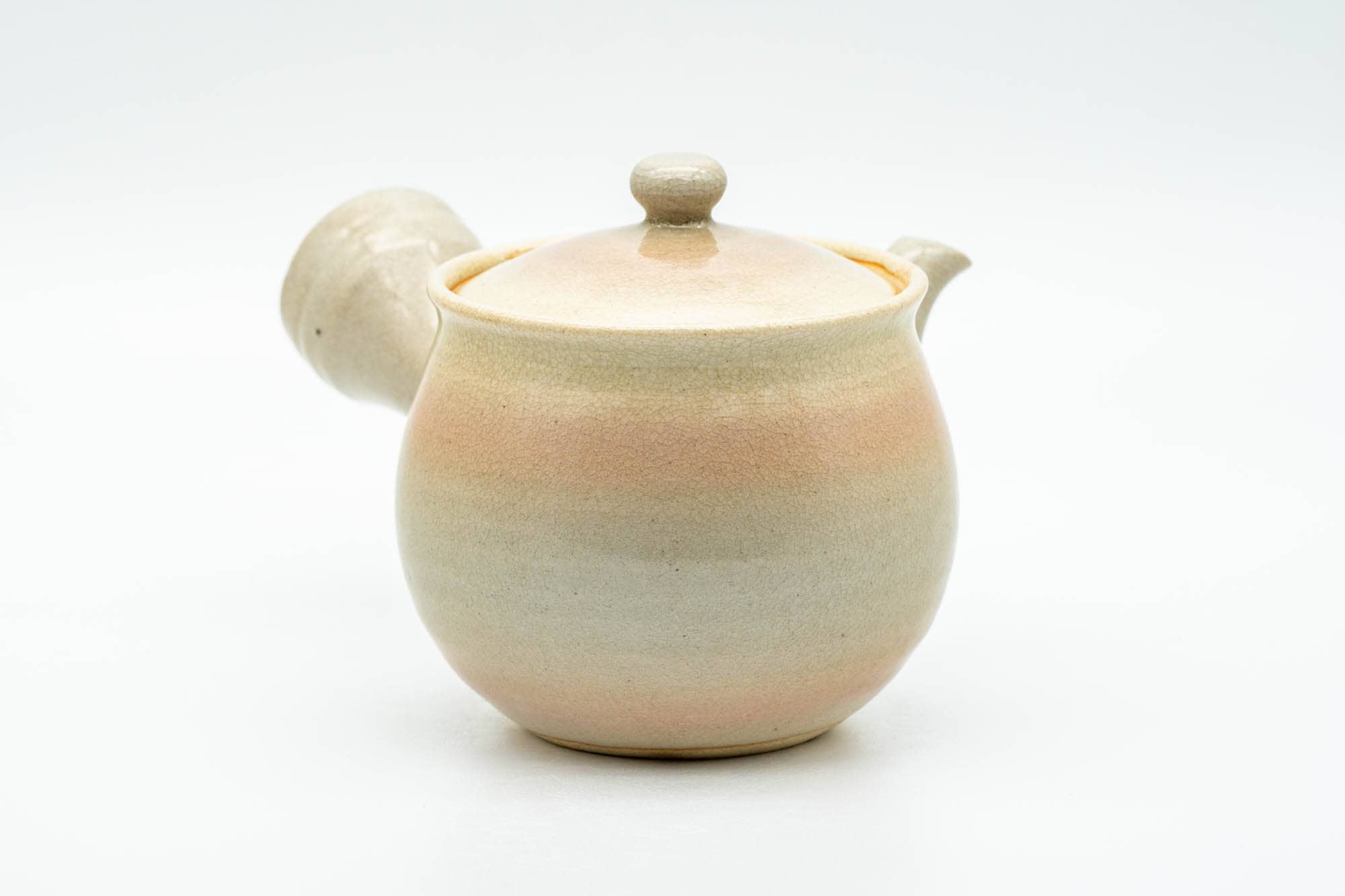 Japanese Kyusu - Beige Pink Glazed Hagi-yaki Do-ake Teapot - 220ml