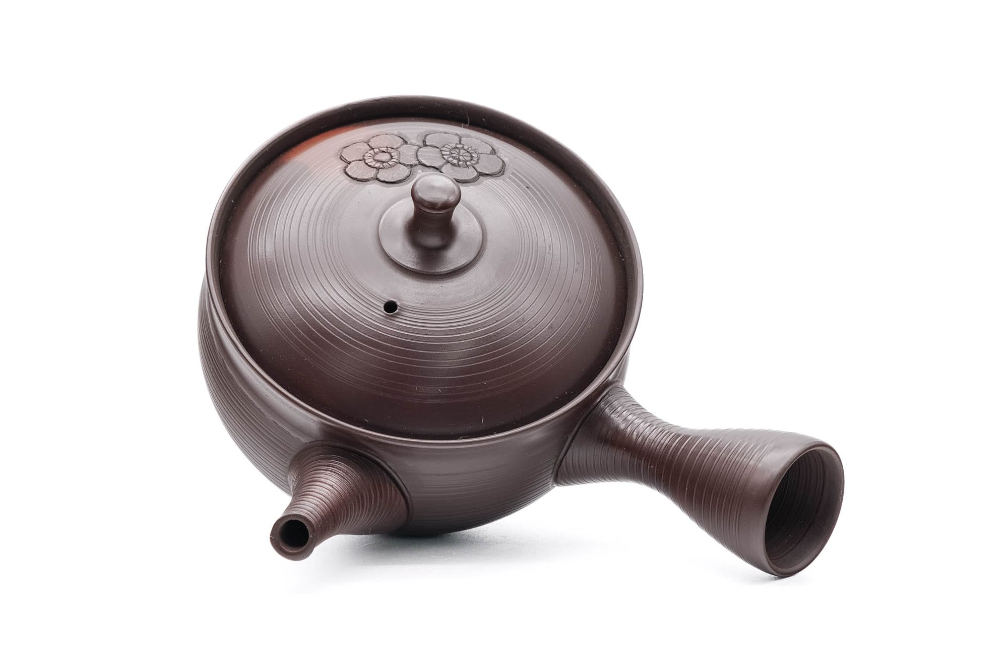 Brown Yōhen Plum Blossoms Tokoname Teapot - 200ml