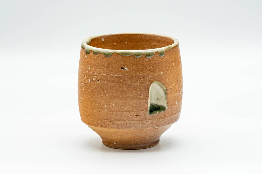 Japanese Teacup - Green Glazed Shigaraki-yaki Yunomi - 150ml