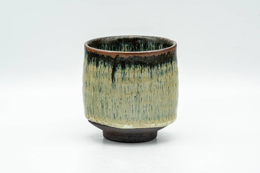 Japanese Teacup - Beige Hare's Fur Drip-Glazed Yunomi - 130ml