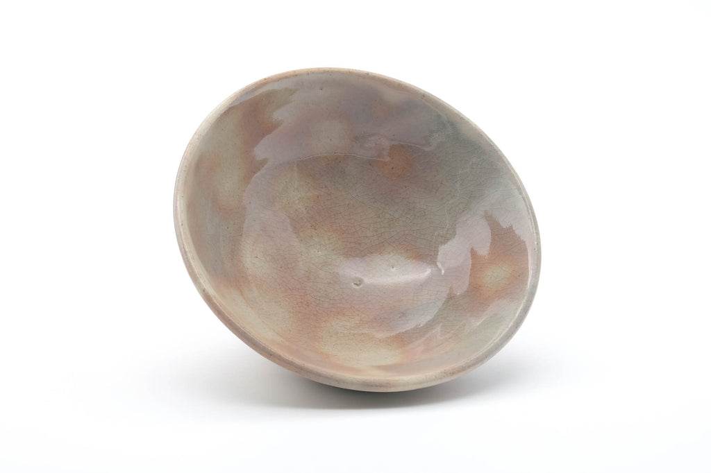 Japanese Matcha Bowl - Grey Pink Gohonte Glazed Hagi-yaki Summer Chawan - 300ml
