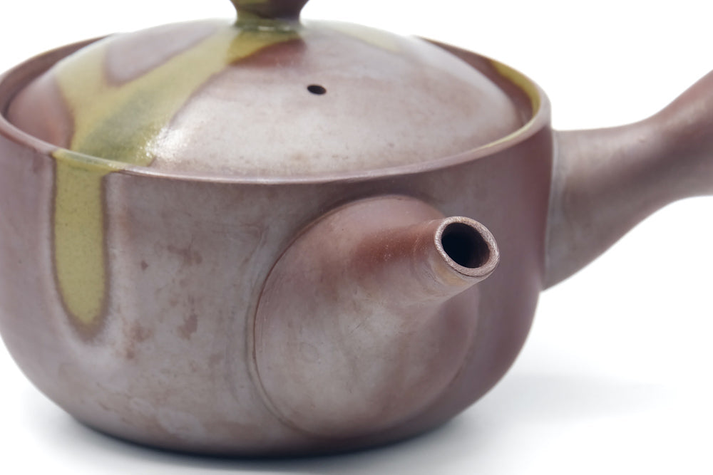 Japanese Kyusu - Ash Glazed Banko Mesh Teapot - 220ml