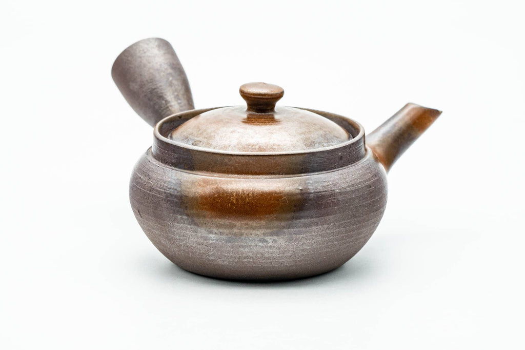 Japanese Kyusu - Ash Glazed Banko-yaki Mesh Teapot - 230ml