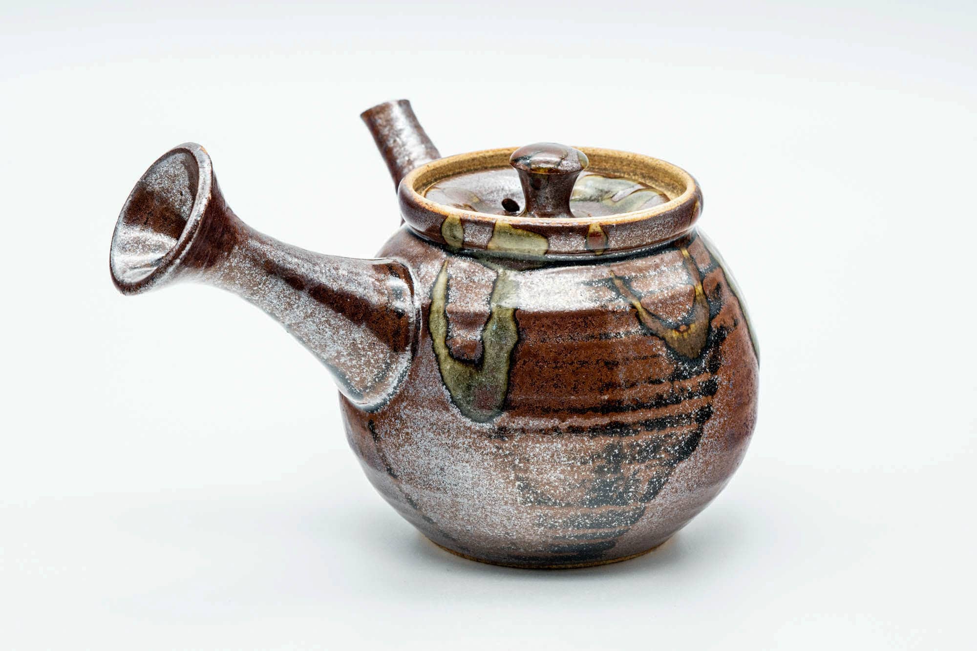 Japanese Kyusu - Brown Drip-Glazed Do-ake Teapot - 400ml