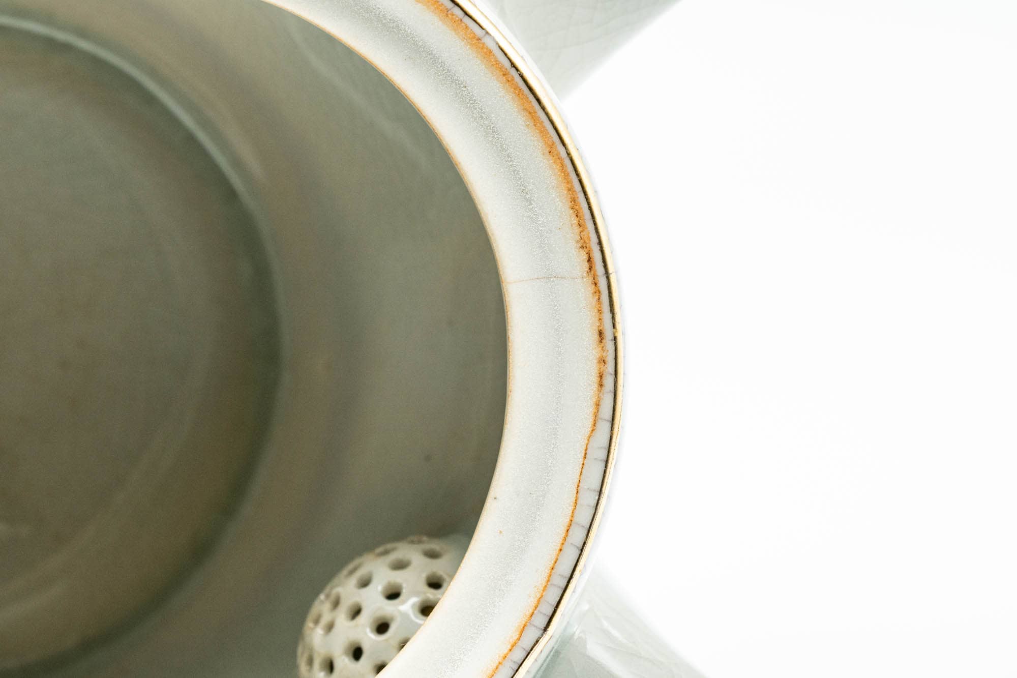 Japanese Kyusu - Bamboo Peacock Kutani-yaki Ceramic Filter Teapot - 400ml