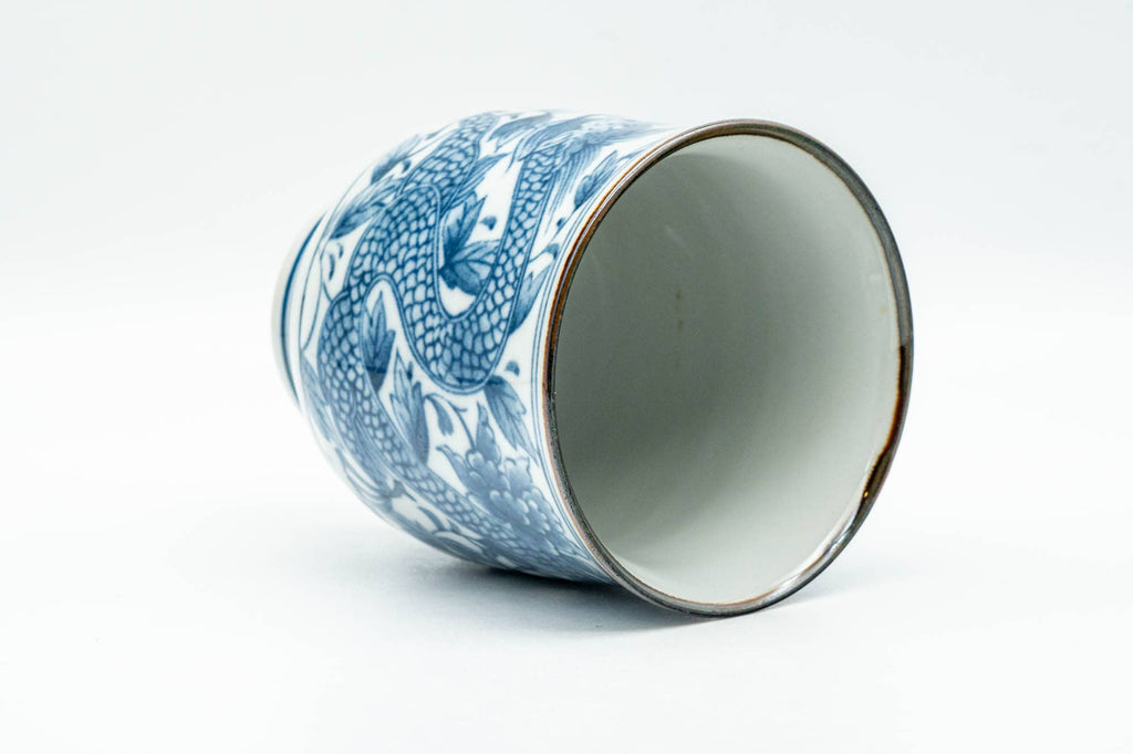 Japanese Teacup - Blue Dragon Leaves Arita-yaki Yunomi - 200ml